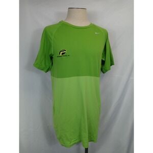 Nike Mens Athletic T-Shirt Performance Training Inc Logo Green XXL Made in Israe